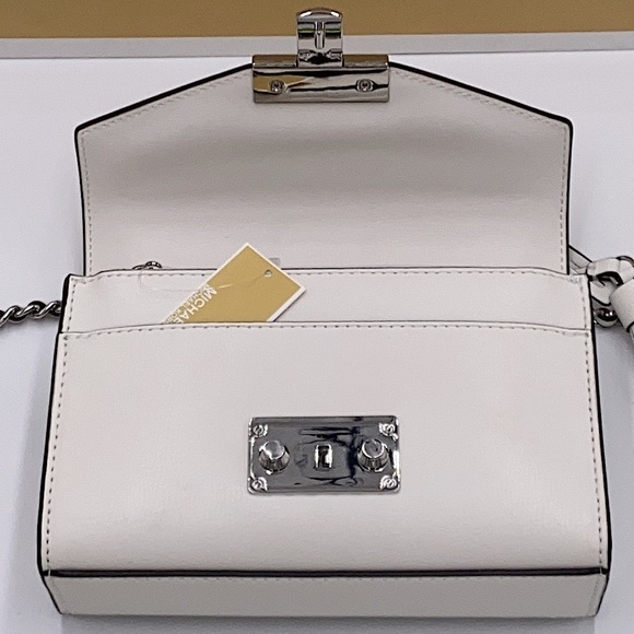 MICHAEL KORS ROSE SMALL LEATHER XBODY OPTIC WHITE - Picture 11 of 16